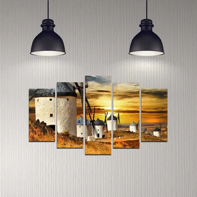 Produktbild von Wallity, 5DMDF- MLD1998, Bunt, Leinwandbilder, 110 x 60 cm, 100% MDF (Dicke: 3 mm)