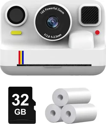 Immagine prodotto di Fotocamere per bambini, stampa istantanea, risoluzione 48MP, BIANCO