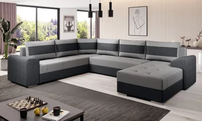 Produktbild von CHIEF U – Ecksofa Couchgarnitur in U-Form mit Schlaffunktion & Bettkasten Wohnlandschaft