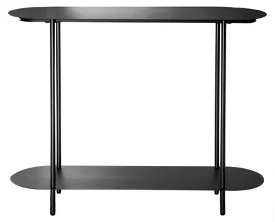 Immagine prodotto di Calicosy - Console a due ripiani in metallo nero H77 cm - SASHA