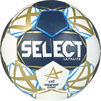 A close-up studio shot of a handball.