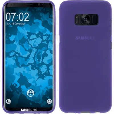 Produktbild von PhoneNatic Case kompatibel mit Samsung Galaxy S8 - lila Silikon Hülle matt + flexible Folie