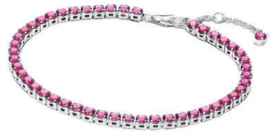 Zdjęcie produktu dla Bransoletka tenisowa Pandora, różowa, model 591469C04, damska, obwód: 16 cm