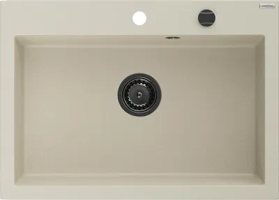 Immagine prodotto di Mexen Elix lavello da cucina in granito 1-vasca 700 x 500 mm, beige, sifone nero - 6526701005-69-B