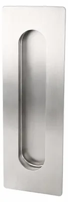Produktbild von Einlassmuschel Edelstahl matt gebürstet- 180x60mm Griffmulde Schiebetürmuschel