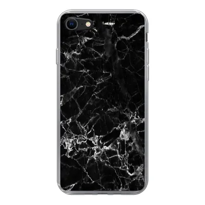 Produktbild von MuchoWow® Handyhülle Schutzhülle Hülle für iPhone 8 Marmor - Stein - Schwarz Silikon Softcase Handy Hülle - Schutzhaube