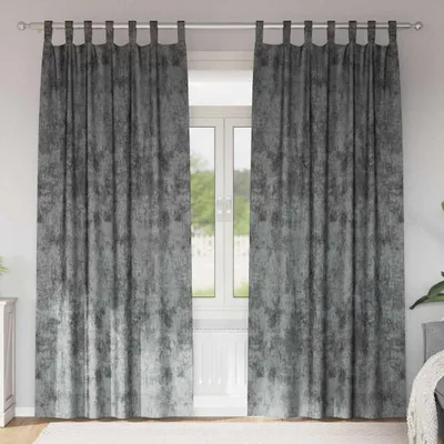 Immagine prodotto di Tende in Velluto con tende 2 pcs Grigio 245 x 140 cm Velluto