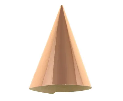 Obrázek produktu pro Párty papírové kloboučky metalické růžovozlaté - rosegold - 6 ks - 16 cm