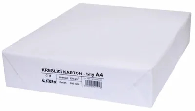 Immagine prodotto di Cartoncino da disegno A4, 220 g, bianco, 200 pz