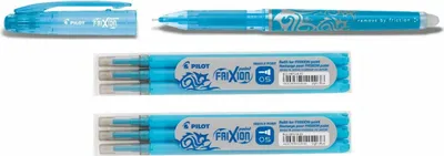 Produktbild von Frixion Point 0.5 hellblau + 6 Ersatzminen hellblau