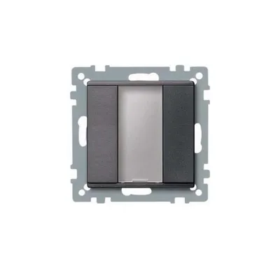 Image de Bouton-poussoir simple plus, anthracite, Système M
