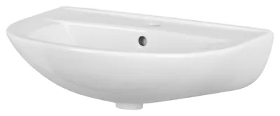 Zdjęcie produktu dla Ceramiczna Umywalka Ścienna President 60 z Otworem na Baterię K08-010, Śnieżnobiała, Wymiary: 48,5 x 60 cm