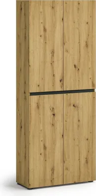 Produktbild von Schuhschrank >Glossy< in Artisan Eiche - 80x200x34cm (BxHxT)
