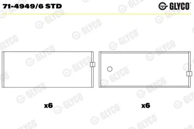 Produktbild von GLYCO 71-4949/6 STD Pleuellager für VOLVO FH III FH FMX 9700 FM III
