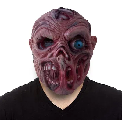 Zombie-Maske aus Latex, Horrormaske für Erwachsene, Halloween