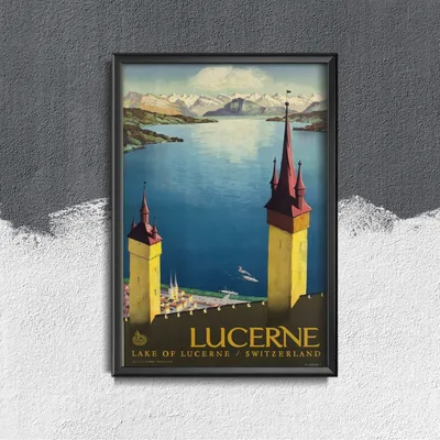 Produktbild von Poster - Canvas - Leinwand - 29,7 cm x 42 cm - Vierwaldstättersee Schweiz