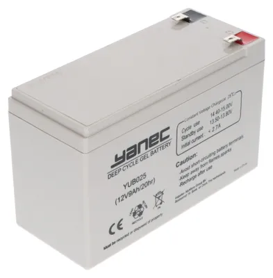 Imagen del producto de Batería Yanec Gel, 12V, 9Ah