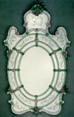Produktbild von Casa Padrino Luxus Barock Spiegel Grün / Lila - Prunkvoller Wandspiegel im Venezianischen Stil - Hotel Möbel - Schloss Möbel - Barock Möbel - Luxus Möbel im Barockstil -  Italy