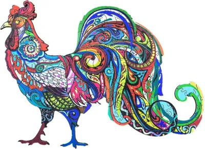 Immagine prodotto di Puzzle in legno del gallo delle fiabe A4