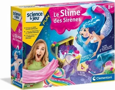 Produktbild von Clementoni – Wissenschaft & Spiel – Meerjungfrauen-Schleim-Experimentierkasten – Ab 8 Jahren