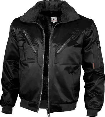 Produktbild von Qualitex Pilotenjacke - Arbeitsjacke Herren 4-in-1 Pilotenjacke mit abtrennbaren Ärmeln - in Farbe: schwarz - Herren: XL - Damen: 48