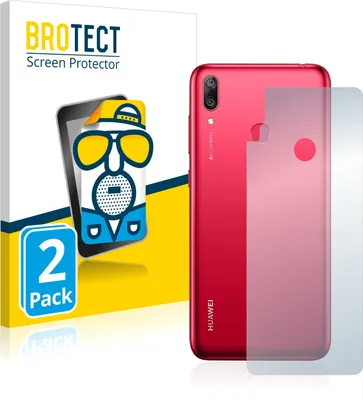 Produktbild von 2x BROTECT Schutzfolie für Huawei Y7 2019 (Rückseite) Folie Matt Entspiegelt