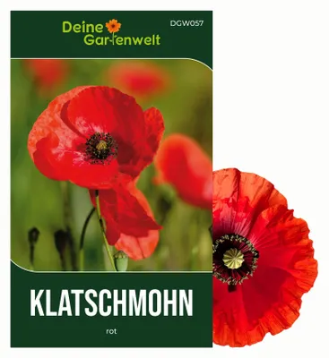 Produktbild von Klatsch-Mohn rot Samen - Papaver rhoeas - Mohnsamen - Blumensamen - Saatgut für 300 Pflanzen
