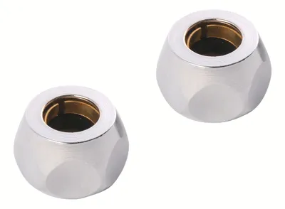 Image de Sanitop écrous à sertir 3/8 "x8mm chromé. (2 pièces)