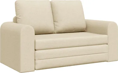 Obrázok produktu pre vidaXL Rozkladacia pohovka 60 cm krémová látka
