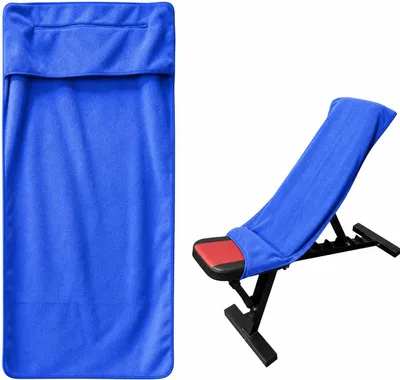 Produktbild von Saugfähiges 50×140 cm Fitnesshandtuch mit Reißverschlusstasche, Mikrofaser Sporthandtuch - SWEATIX Blau