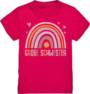 Produktbild von Große Schwester Shirt Regenbogen Große Schwester Geschenk – Sorbet / 98/104 (3-4)