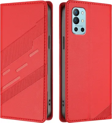 Immagine prodotto di Custodia per OnePlus 9R/OnePlus 8T, custodia a portafoglio in Finto cuoio con slot per schede e funzione stand Rot
