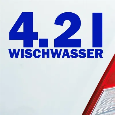 Produktbild von Auto Aufkleber 4,2 l Wischwasser Liter Tuning 15x7 cm Dunkelblau Sticker Heckscheibenaufkleber