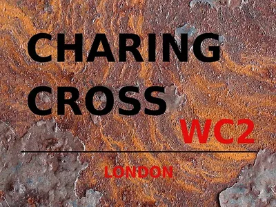 Produktbild von vianmo Holzschild 30x40 cm London Charing Cross WC2