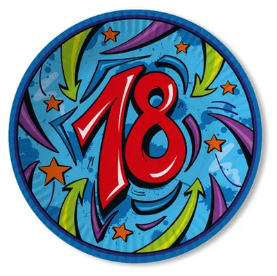 Produktbild von 18 Runder Geburtstag 18 8 Teller