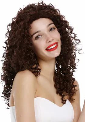 Produktbild von WIG ME UP Perücke Lockenpracht extrem lockig voluminös Mahagoni Braun Blond Gesträhnt VK-35-33H27