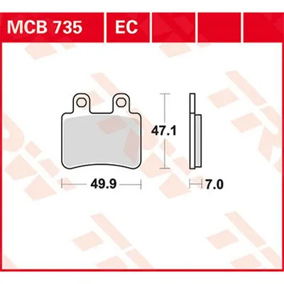 Produktbild von TRW Bremsbeläge Satz Hinten für YAMAHA MOTORCYCLES XT MCB735EC