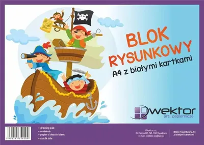 Zdjęcie produktu dla Blok rysunkowy A4 20 kartek biały 10 sztuk