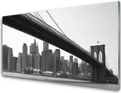 Produktbild von Acrylglasbilder 100x50 Wandbild Druck Brücke Stadt Architektur