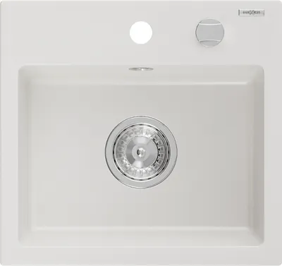 Produktbild von Mexen Milo 1-Becken-Granit-Spüle 435 x 410 mm, Weiß - 6505441000-20