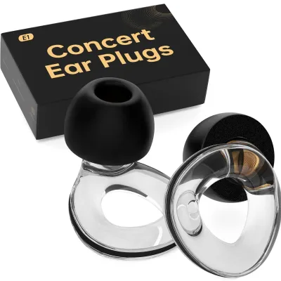 Immagine prodotto di Auricolari per concerti e festival, con riduzione del rumore di 24 dB (trasparente)