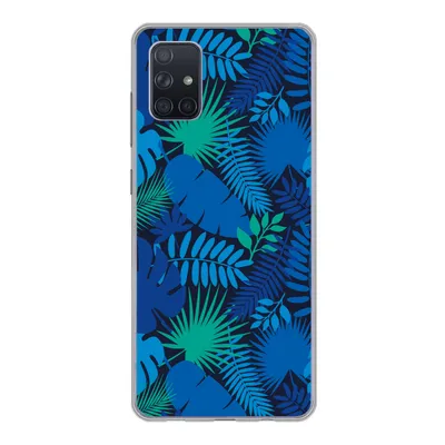Produktbild von MuchoWow® Handyhülle Schutzhülle Hülle für Samsung Galaxy A71 Tropisch - Design - Blätter Silikon Softcase Handy Hülle - Kartenbesitzer