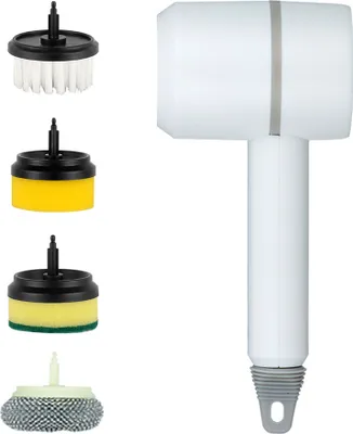 Zdjęcie produktu dla Bezprzewodowa elektryczna maszyna czyszcząca ładowana przez USB automatyczna szczotka do mycia naczyń w kuchni profesjonalne narzędzie do czyszczenia płytek w wannie