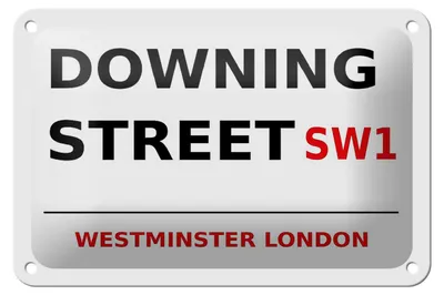 Produktbild von Blechschild London 18x12cm Westminster downing Street SW1