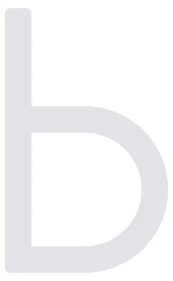 Produktbild von Buchstabe modern ''b'' - 152 mm in Weiß