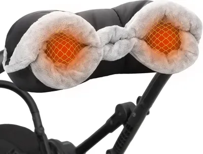 Produktbild von Kinderwagen Handw?rmer, Handmuff Handschuhe fš¹r Kinderwagen - W?rmer Wasserdicht Kinderwagenmuff, Weich Handw?rmer mit flauschig gefš¹ttert fš¹r Buggy, Winter Geschenk fš¹r e Eltern