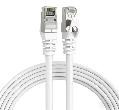Produktbild von Elfcam Cat 7 Patchkabel 20 m Weiß, RJ45 Netzwerkkabel Rund S/FTP, 10 Gbit/s, 600 MHz, 100% Kupfer, LAN Kabel für Router, PC, Konsole, Glasfaser