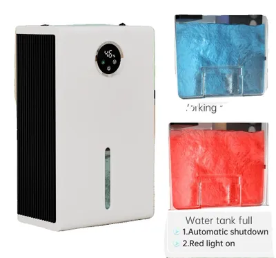 Image de Déshumidificateur avec réservoir d'eau de 3,5 litres, capacité de 1,2 litre par jour, ultra-silencieux (30 dB), puissance de 40 watts, adapté à une surface de 140 m²