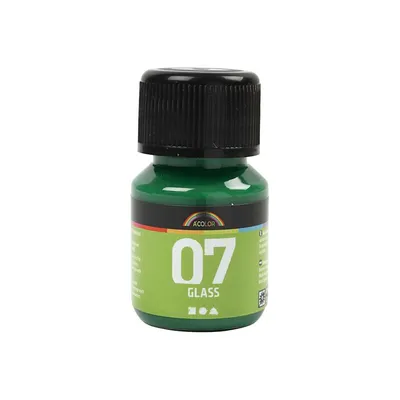 Obrázek produktu pro Permanentní barva na sklo - zářivě zelená, 30 ml