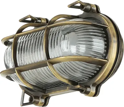 Produktbild von Wandlampe Außen Antik Echt-Messing Rostfrei IP64 Maritimer Stil Messinglampe Außenleuchte Grundstück Haus Balkon